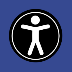 Accessibility icon. Person inside of a circle.