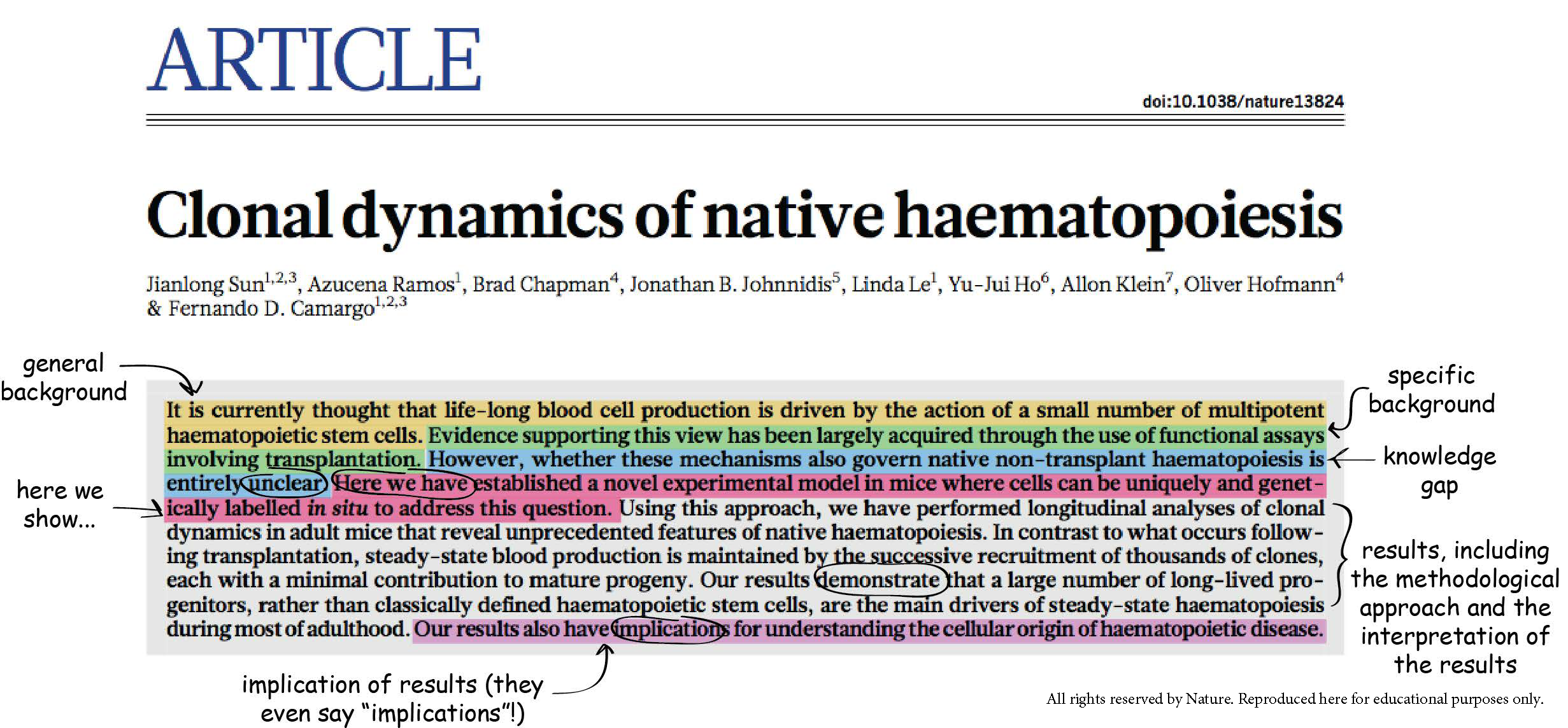 nature journal how to write an abstract