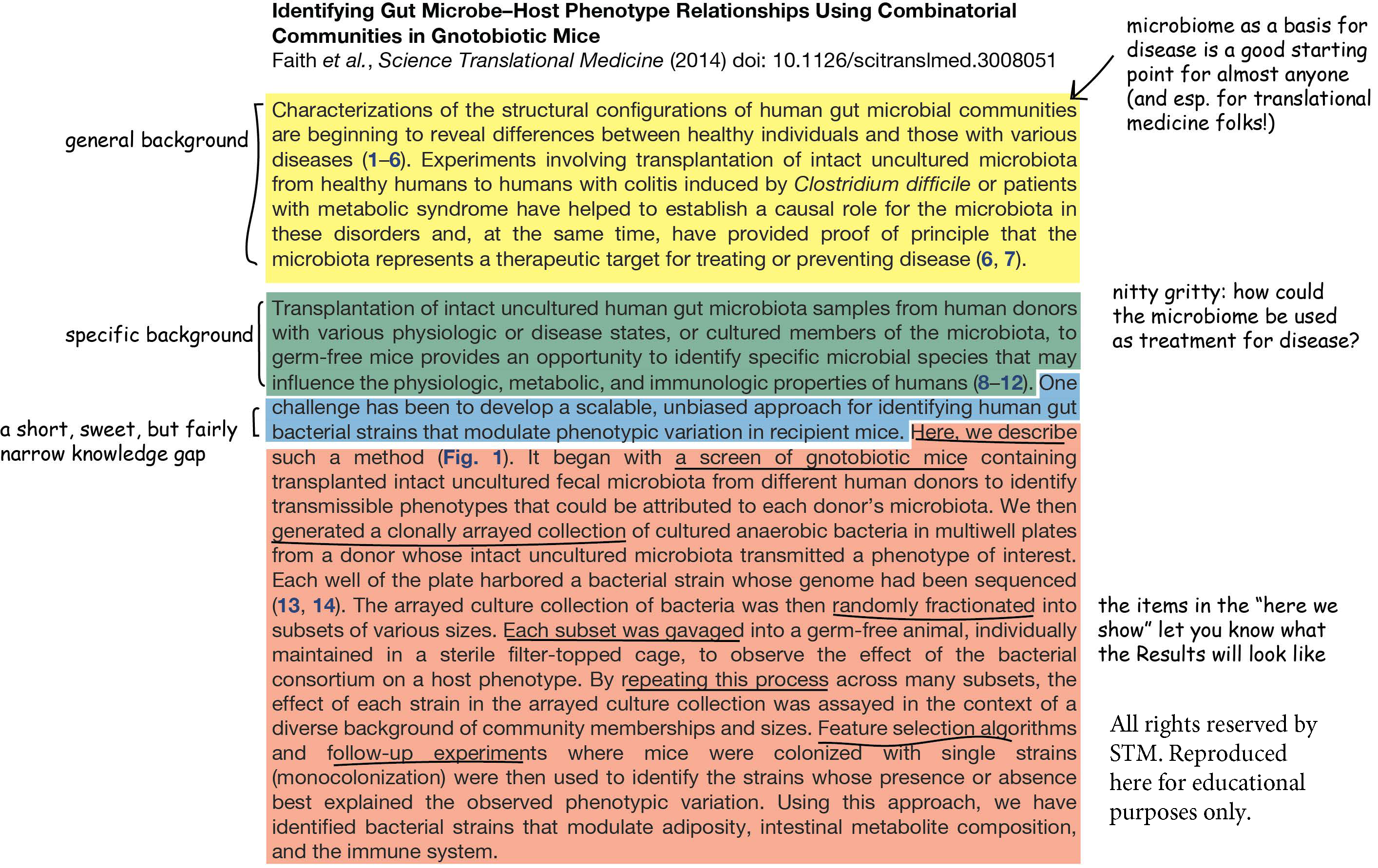 example of annotation of an article