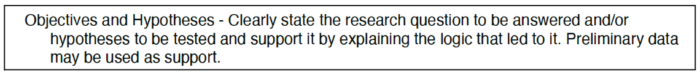 Objectives & Hypotheses instructions from PhD Program Guide