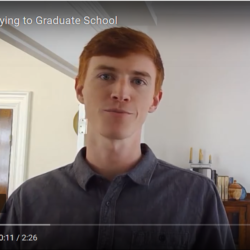 Thumbnail from Robbie Stewart's Applying to Graduate School video